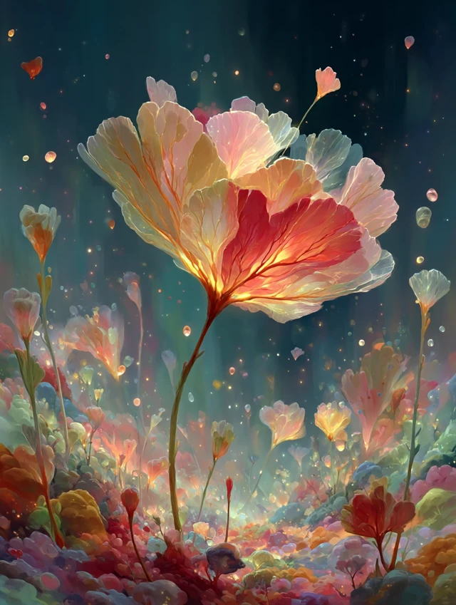 Glowing Organism in a Fantastical Realm