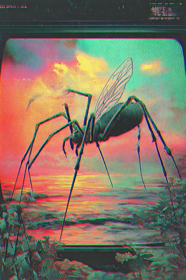 Winged Insect Analog Horror Retro Futuristic