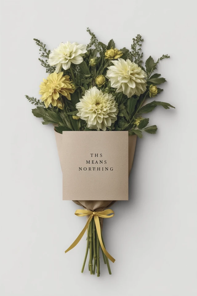 Dahlia Bouquet with a Message Fine Art Photography