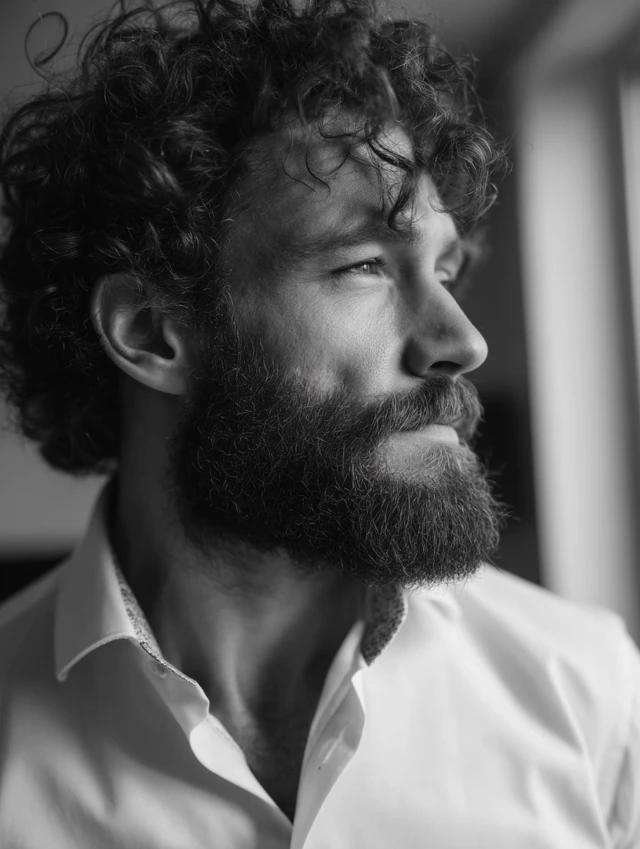 Masculine Portrait Black and White Photography