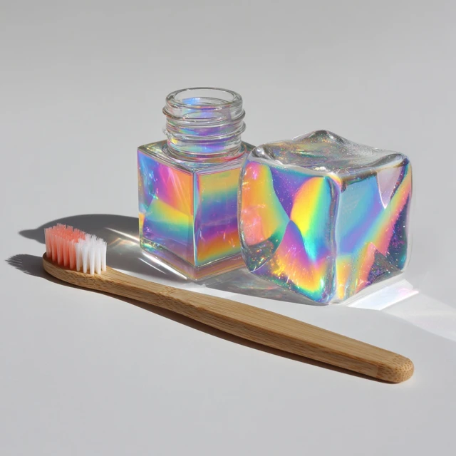 Prism Toothpaste and Toothbrush Aesthetic