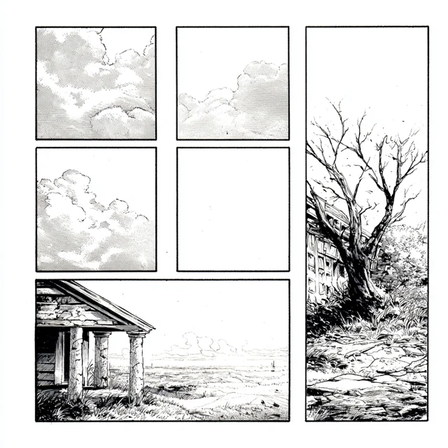 Comic Book Panels Vertical Blank Panels
