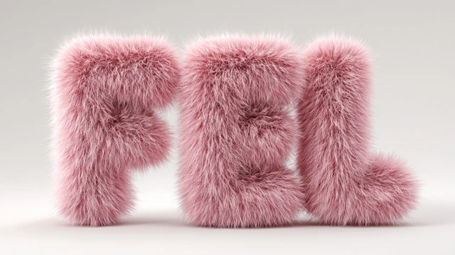 Pink Fur Feel 3D Render Soft and Fluffy Texture