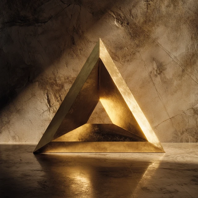 Golden Pyramid Abstract Architecture Design