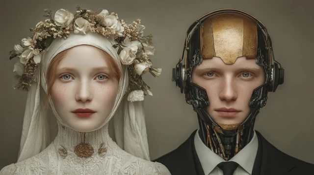 AI Wedding: Romantic Anime Bride and Groom