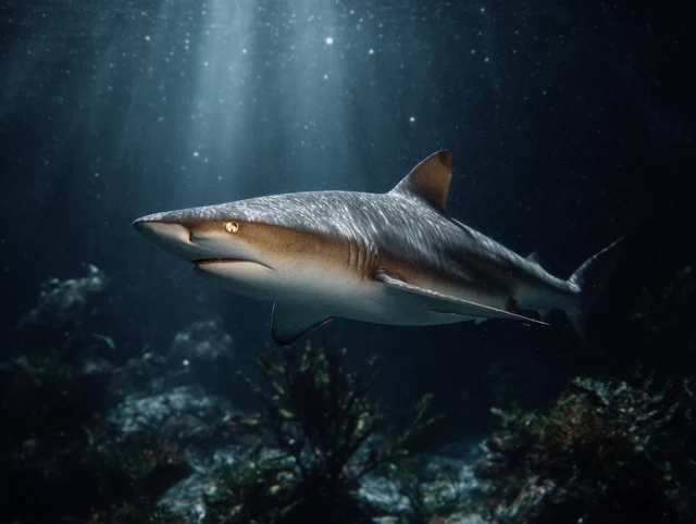 Shark Swimming Underwater Ocean Wildlife