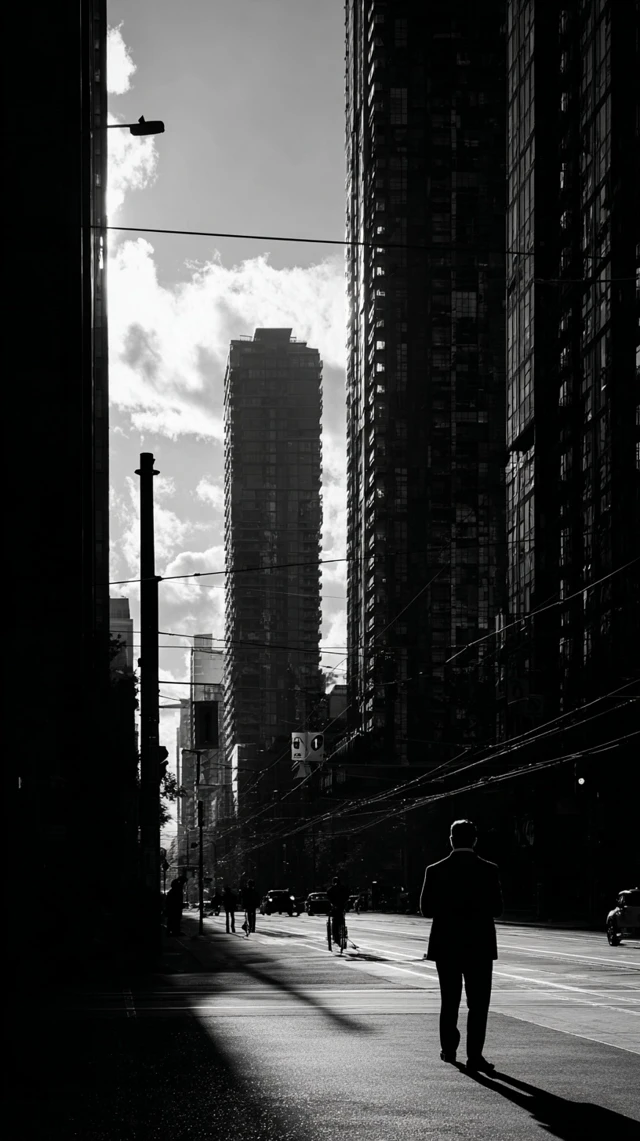 Urban Monochromatic Silhouette Photography