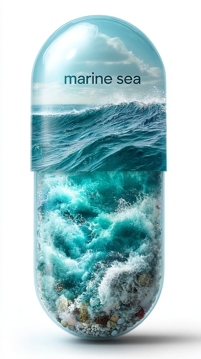 Marine Vitamin C Capsule Product Photography