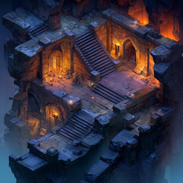 Isometric Dungeon 3D Stylized Art