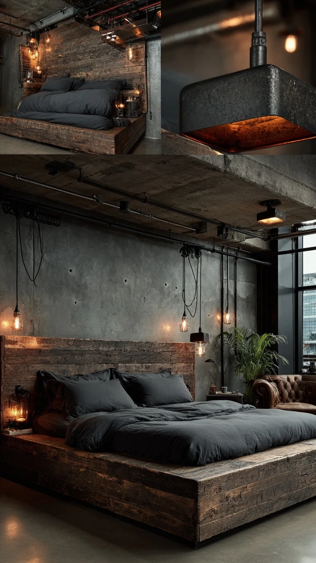 Industrial Bedroom Design Inspiration
