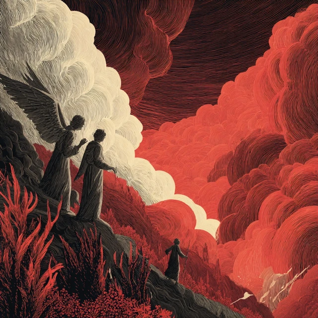 Angels from Dantes Inferno Inspired Artwork