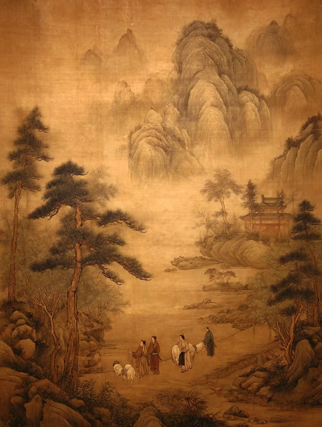 Eastern Traditional Painting Serene Landscape