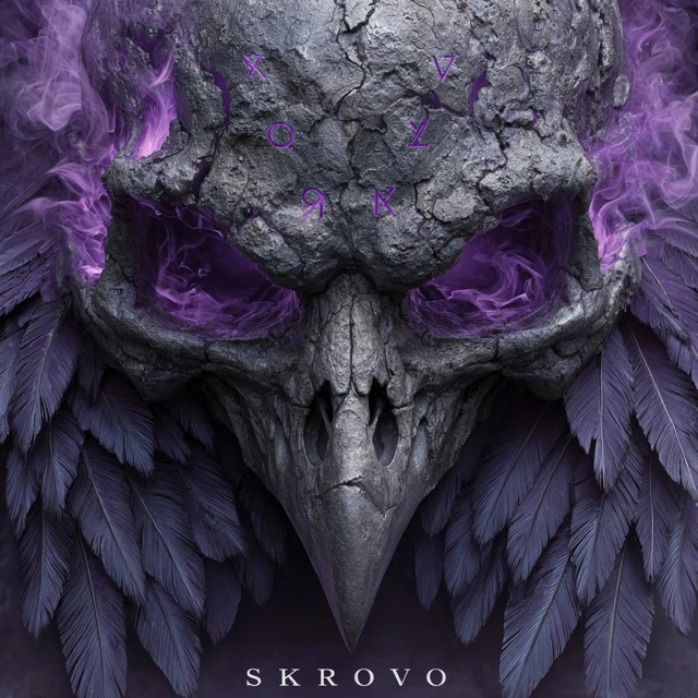 Dark Fantasy Raven Skull Artwork SKORVO Glowing Eyes