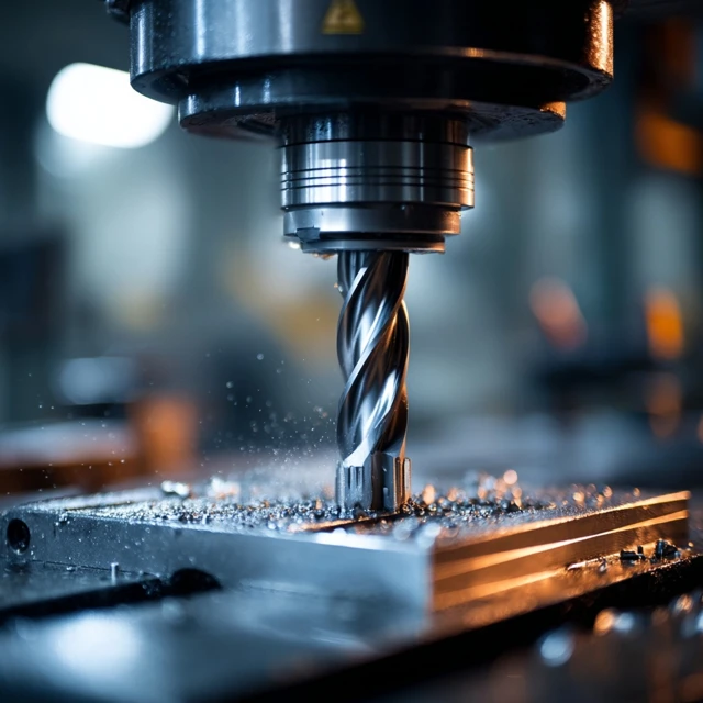 CNC Machine Drill Head in Action Ultra Realistic
