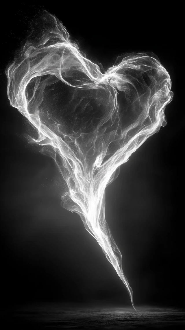 Fantasy Heart of Light: Black and White Art