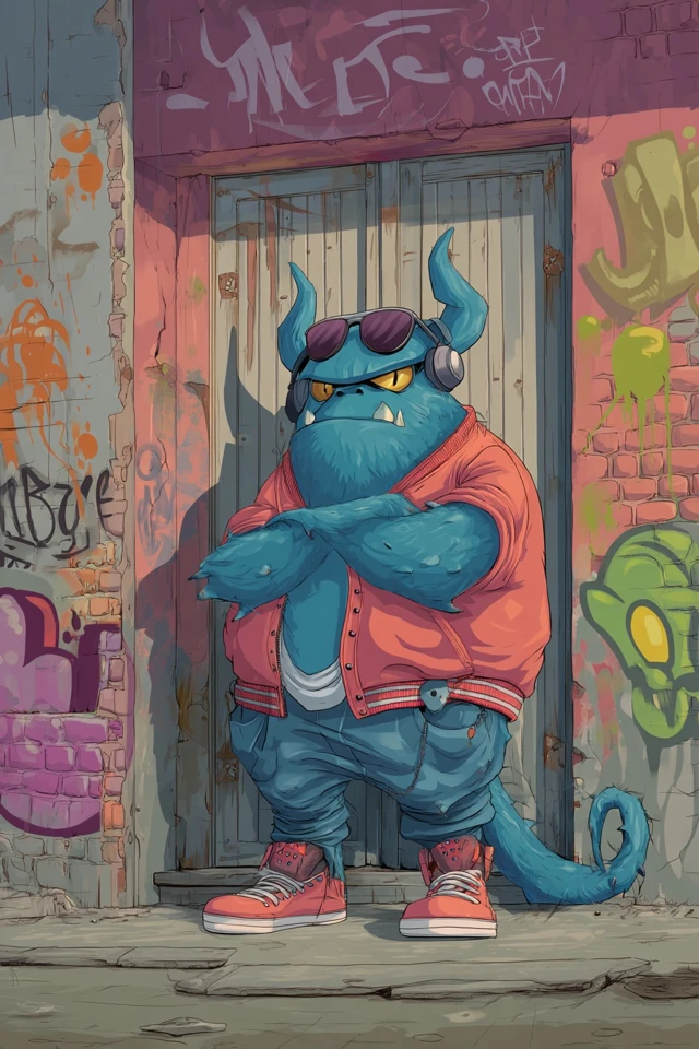 Superhero Monster Hip Hop Ghetto Street Cartoon
