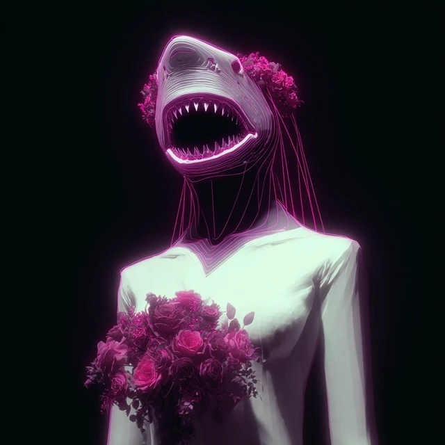 Shark Bride Illustration