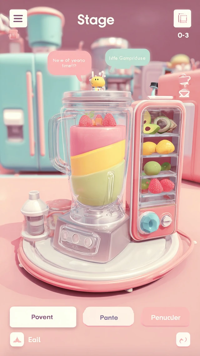 Mobile Game Lobby Screen Smoothie Shop