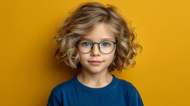 Girl with Glasses Smiling Portrait