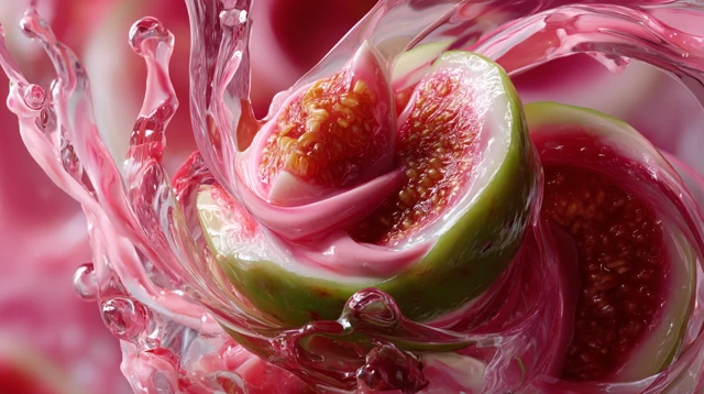 Fresh Guava Juice Tempting Swirling Drink