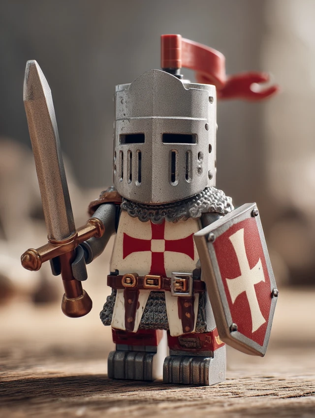 Lego Crusader Knight Detailed Armour Illustration