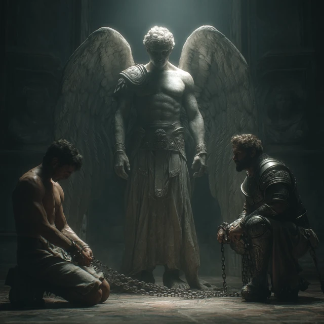 Angel Appears to Peter Dramatic Biblical Scene