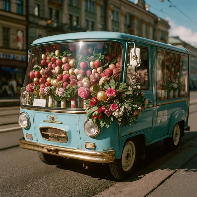 Strawberry Truck in St Petersburg
