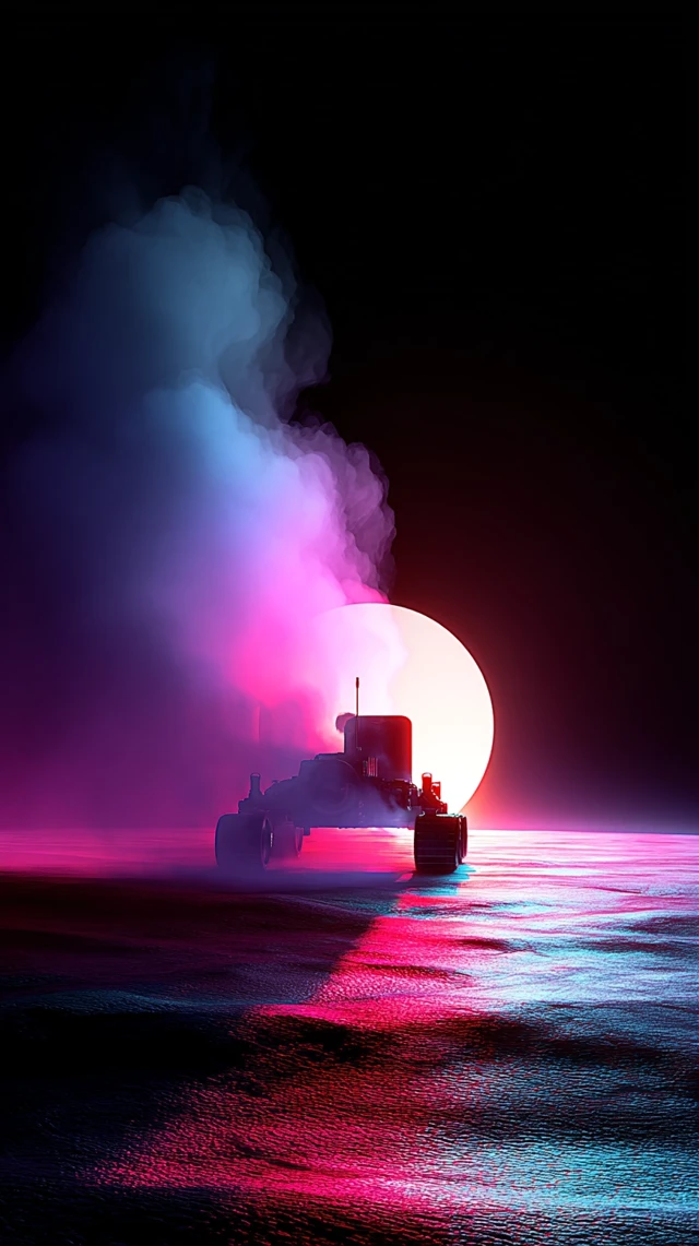 Space Rover on a Red Planet 3D Animation