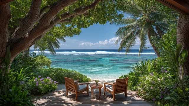 Beachfront Cabana Relaxing Seaside View