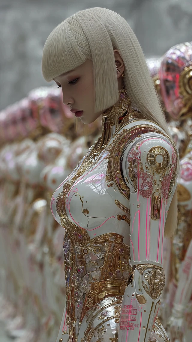 Korean Female Robot Idols Futuristic Aesthetic