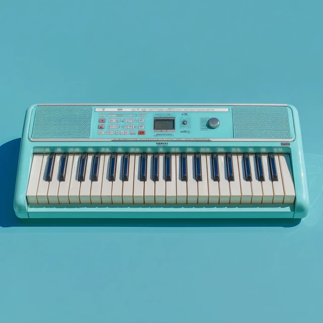 Tiffany Blue Portable Electronic Keyboard Product Design