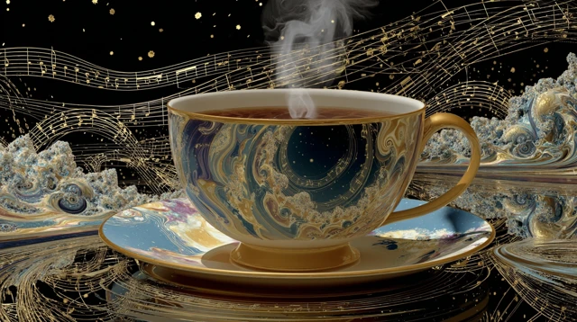 Cosmic Tea Fractals and Music Visualized