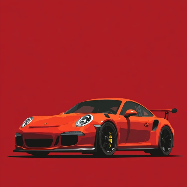 Porsche 911 GT3 RS TShirt Design