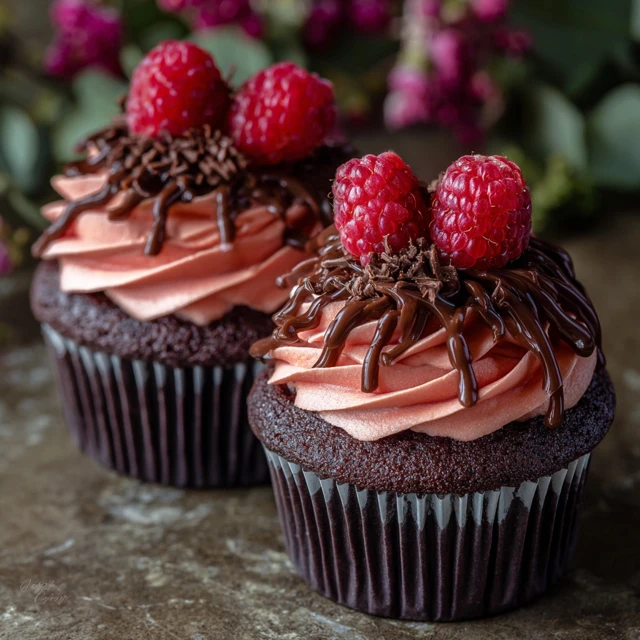 Raspberry Chocolate Ganache Cupcakes Homemade Delicious