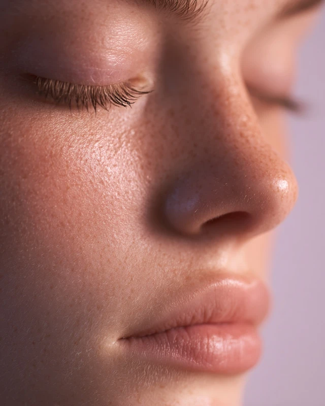 Dreamy Pastel Portrait Close Up Face Illustration