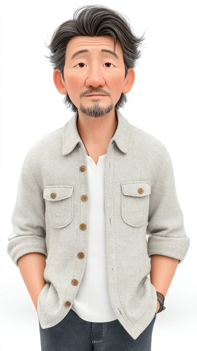 Pixar Style 3D Asian Man Lee Jungjae Inspired
