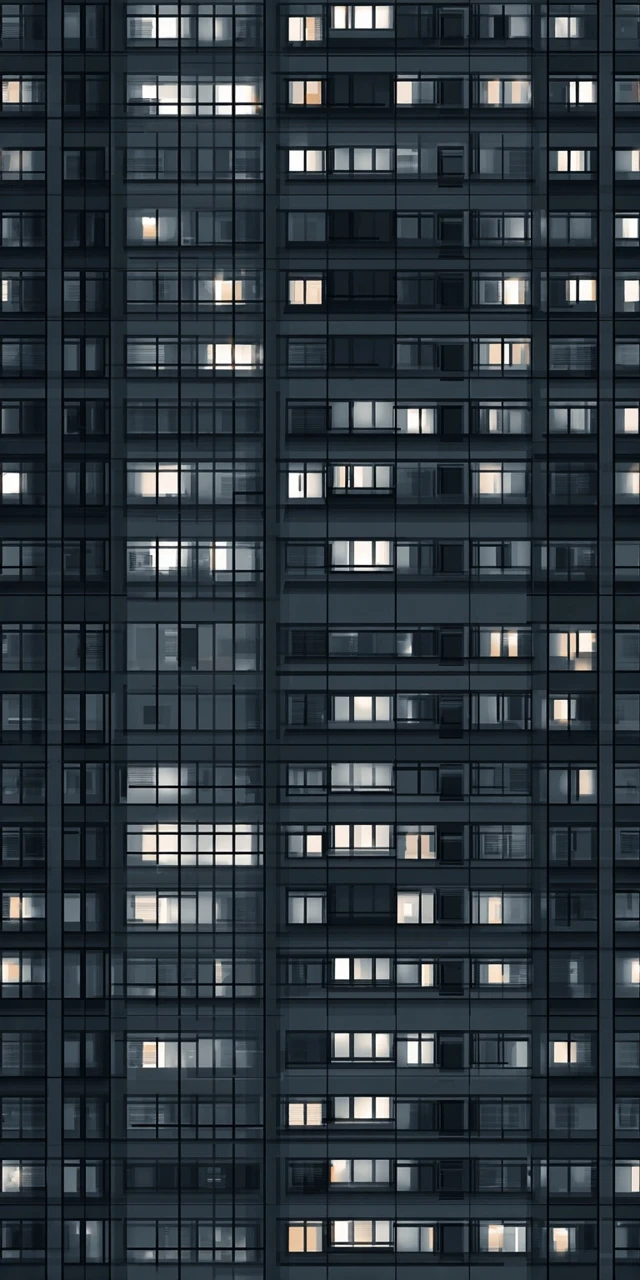 Cyberpunk Building Facade City Lights Night