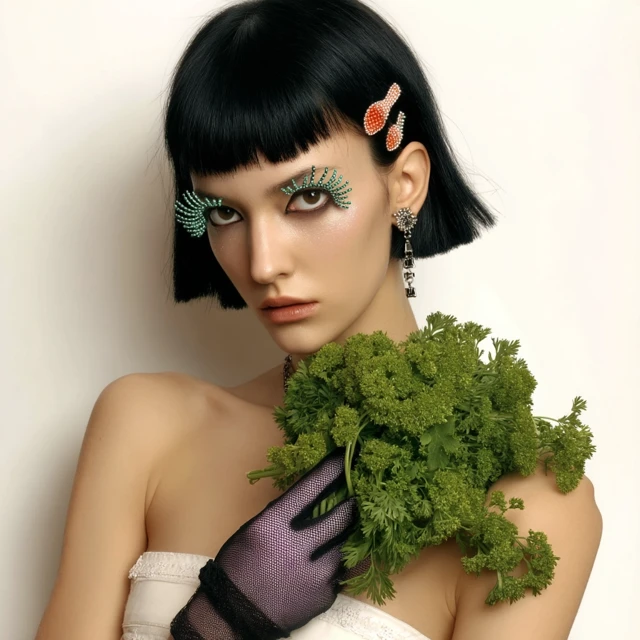 Fashion Photography Woman with Parsley Tim Walker Style