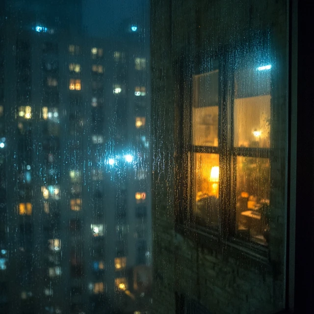 Brooklyn Night Rain City View Ultra Realistic