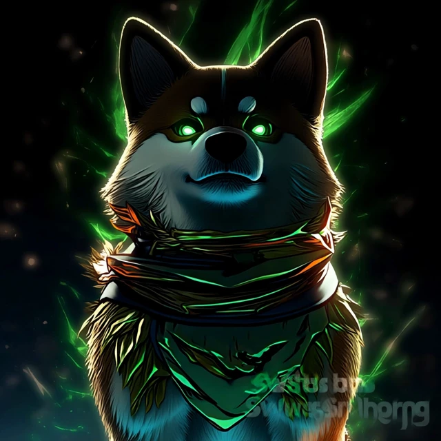 Shiba Inu Saiyan with SwissBorg Scarf