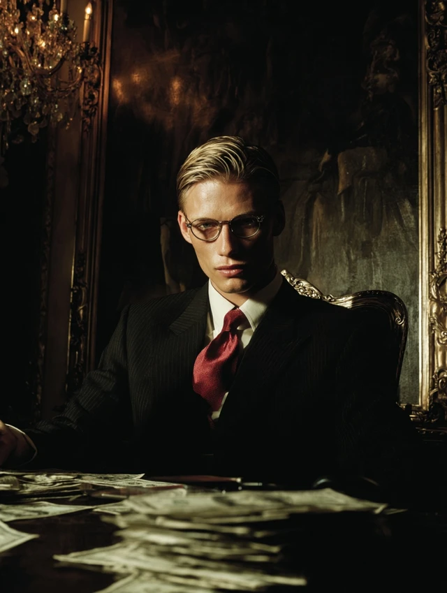 Elegant Businessman in a Moody Office
