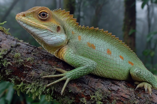 Chameleon in Rainforest Macro Photography