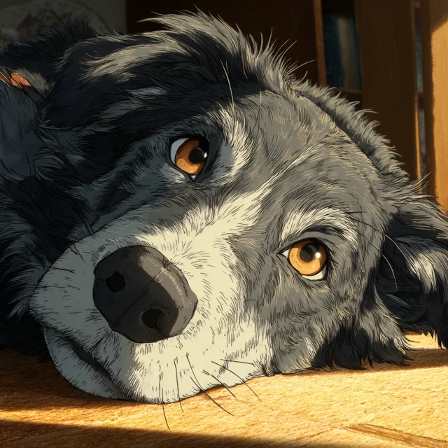 Anime Dog Max Waking Up