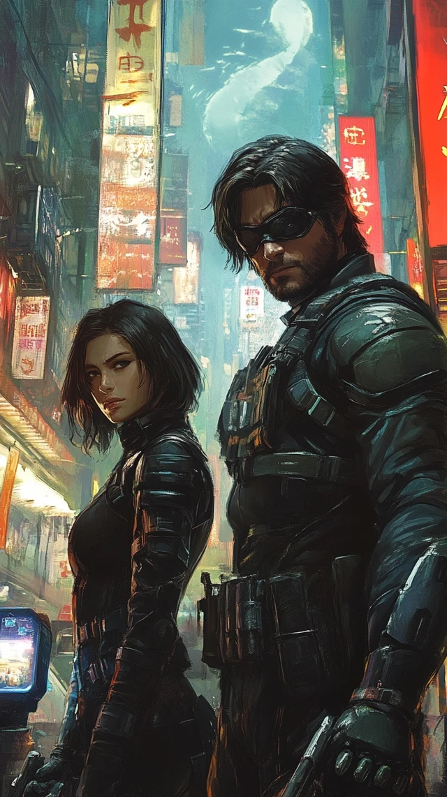 Winter Soldier Cyberpunk Art
