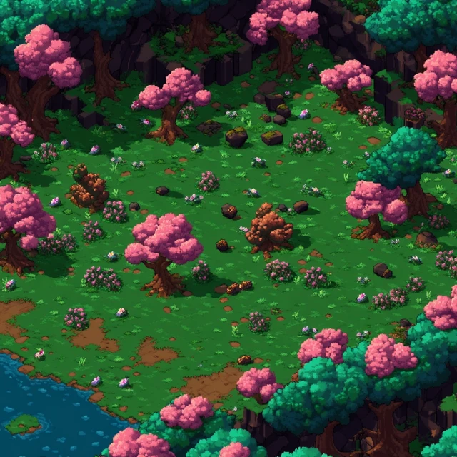 Isometric Fairy Forest Battlemap