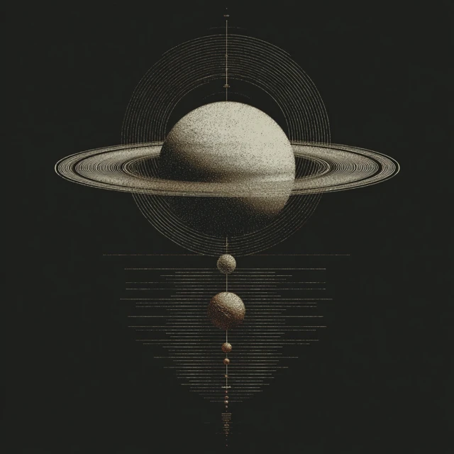 Minimalist Planet Symbol Design Abstract