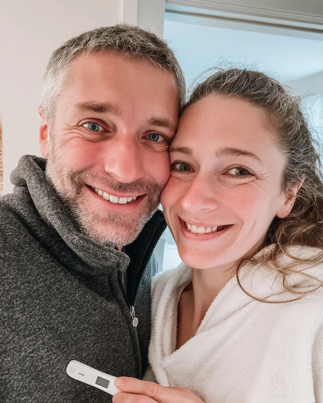 Couple Excited About Pregnancy Announcement