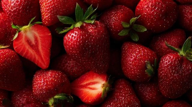 Fresh Strawberries Close Up Detailed and Delicious