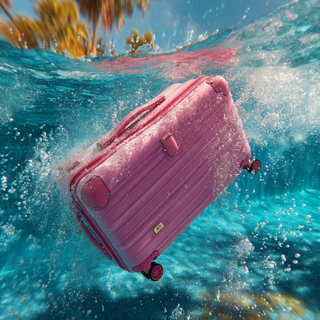 Luggage Suitcase Underwater Swimming Pool Summer Vibes
