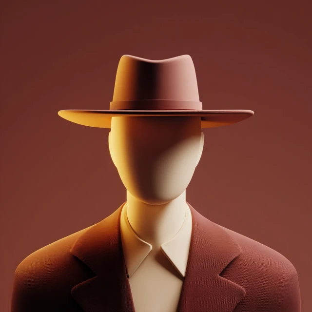 3D Minimalist Casino Avatar Fedora Tuxedo Style